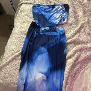shein set blue black and white